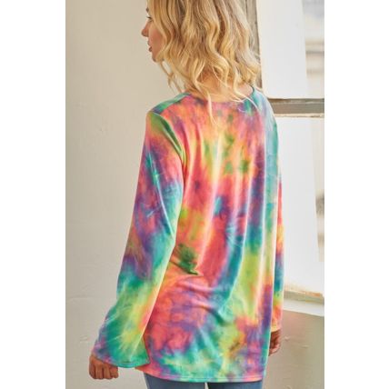 Tie-dye Cage Hi-low Top