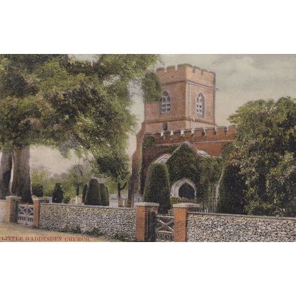 E682 LITTLE GADDESDEN CHURCH. AMERSHAM DUPLEX POST MARK