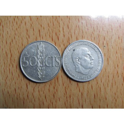 Spain 1968 Franco 1966-1968* 50 Centimos Coin