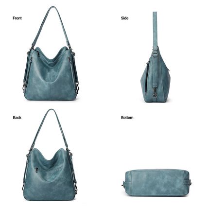 Women Tote Bag Handbags PU Leather Fashion Hobo Shoulder Bags Two Piexe Brown