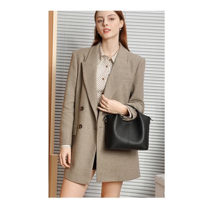 Women Genuine Leather Shoulder Bags Classic Crossbody Purses Black