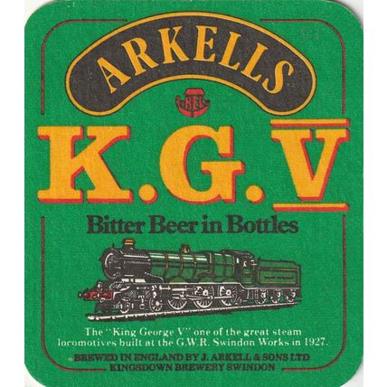 BEER MAT - ARKELLS BREWERY - K.G.V BITTER - (Cat No 030) - (1982)