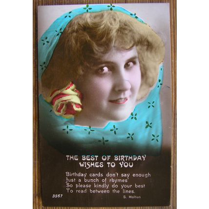 vintage postcard The Best of Birthday Wishes To You