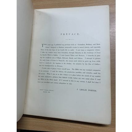 1889 J L PORTER "THROUGH SAMARIA TO GALILEE & THE JORDAN" ILLUSTRATED BOOK (P8)