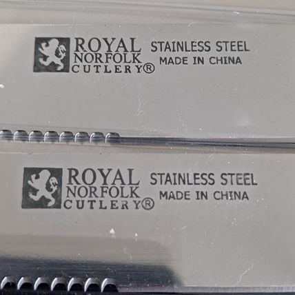NEW Set 4 Royal Norfolk STEAK KNIVES Stainles Steel Kitchen Knives Cutlery Meat