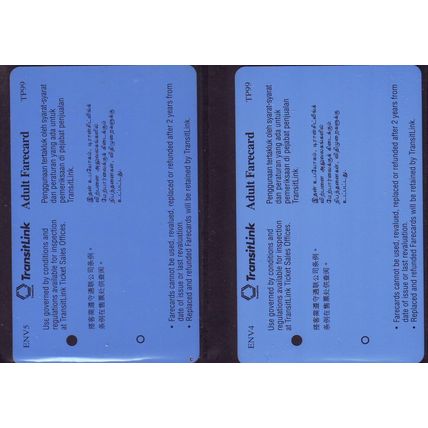 Clean & Green Week 1999 S'pore TransitLink Train/Bus Card