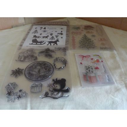 4 Sets of Christmas Silicon Stamps - NEW & SEALED
