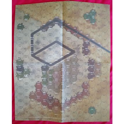Two Unused BattleTech Paper Maps CBT Large Mountain #1 & #2