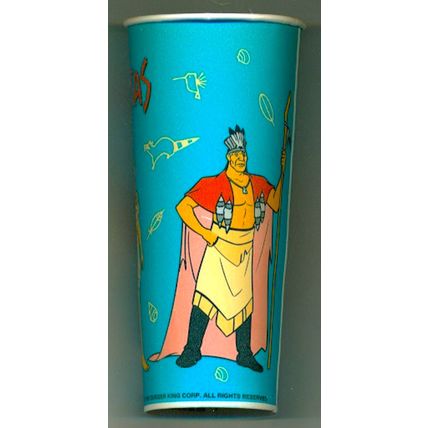 1995 POCAHONTAS original Burger King promo paper soda cup set of two.