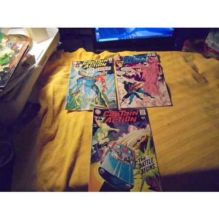 1968 CAPTAIN ACTION LOT, DC Comics, 1968-1969!! $40.00! Gil Kane! Wally Wood!