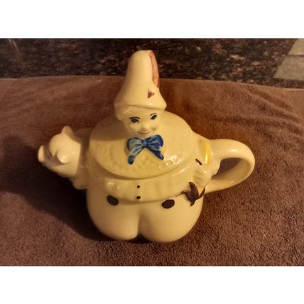 Old Vintage Original Shawnee Tea Pot Tom The Piper Son 5 Cups 6 1/2" Tall 1940