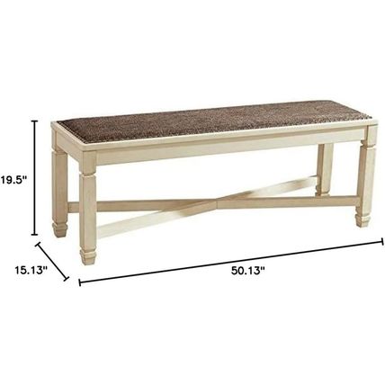 Signature Design by Ashley Bolanburg French Country Upholstered Dining Room Benc
