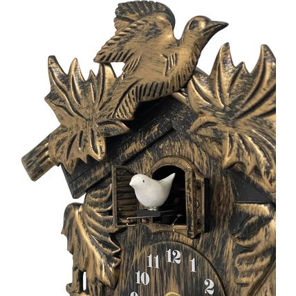 Chiming Cookoo Clock Brown Vintage Bird Flapping Cuckoo Clocks Volume Adjustable