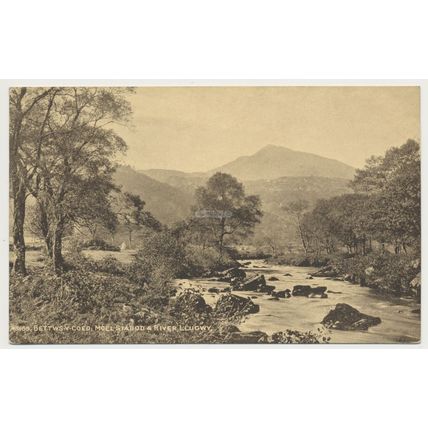 BETTWS-Y-COED Moel Siabod & River Llugwy early 20th C. RPPC PHOTOCHROM 5189
