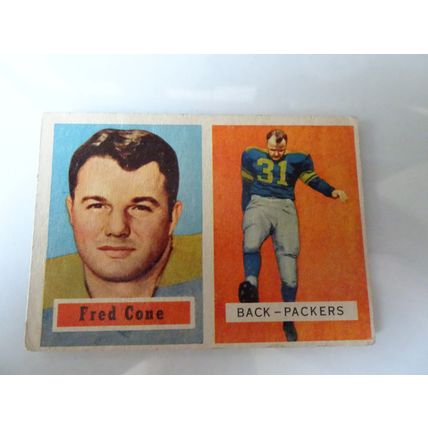 1957 Topps Football Card # 107 Fred Cone Very Good (3) Green Bay Packers