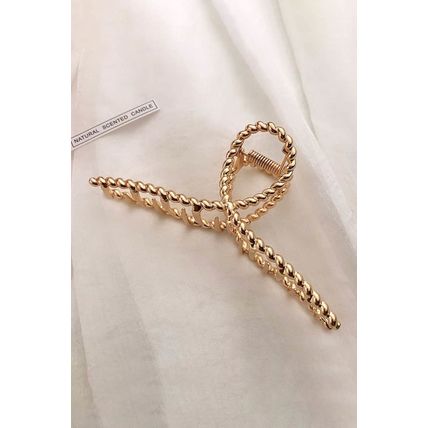 Gold Twist Large Alloy Hair Clip