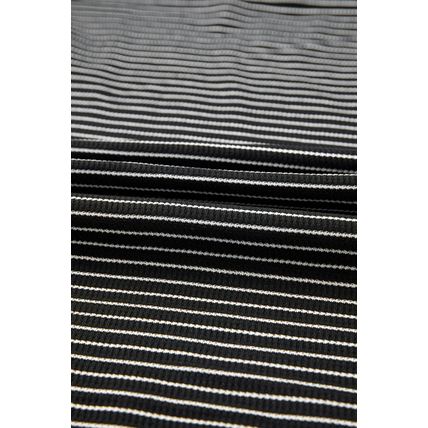 Black Stripe Criss Cross Side Slits Slim Fit Sleeveless Midi Dress