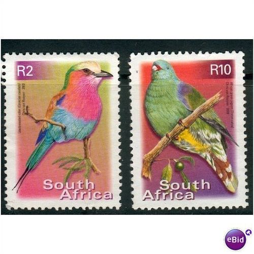 South Africa 2000 - SG 1286/1292 - Coracias caudata & Green pigeon x 2 MWG