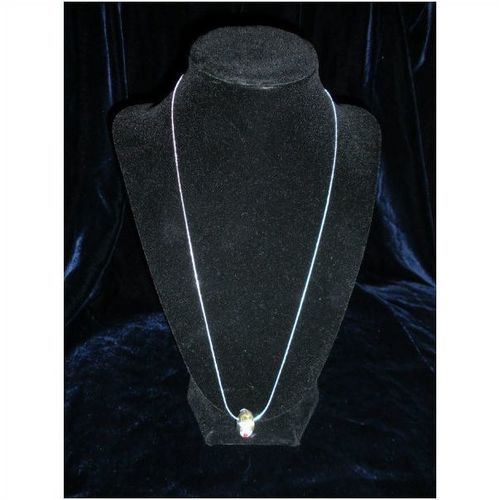 Glass Bead Necklace - Green Gold