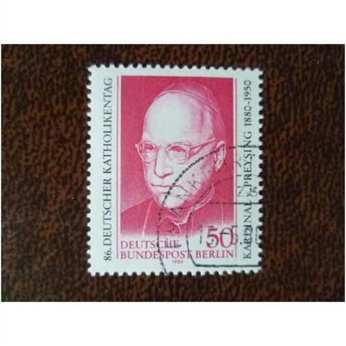 West Berlin Germany 1980 Cardinal Preysing 50pf fine used stamp SGB596 religion