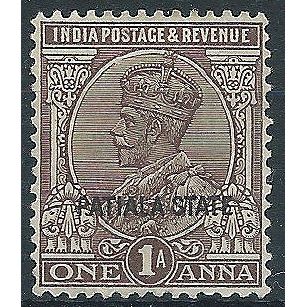 Patiala (ICS) 1923 SG61 1a Chocolate Mounted Mint....