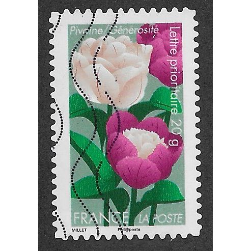 FRA 2012 (60c)(S/A) 'FLOWERS - PEONIES ' FINE USED (EBID56-699)