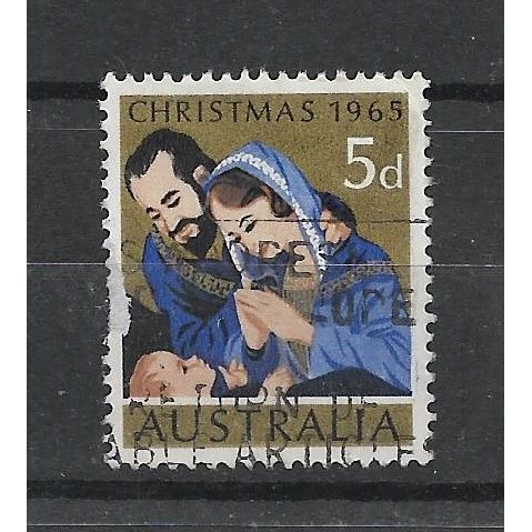 Australia.1965 Christmas ("Nativity Scene") stamp.Fine Used.June19