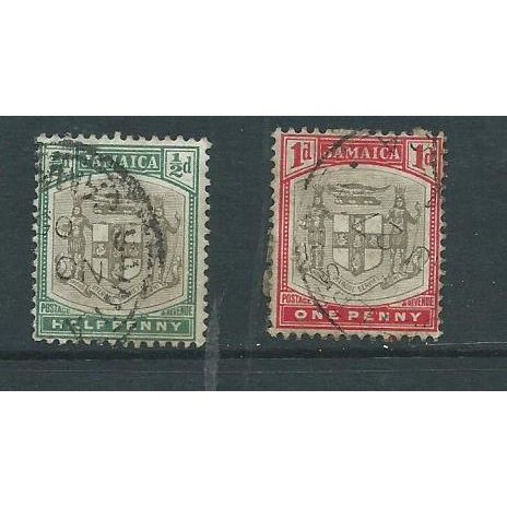 jamaica stamps hm sg 33 sg34 sg33 sg 34 used a