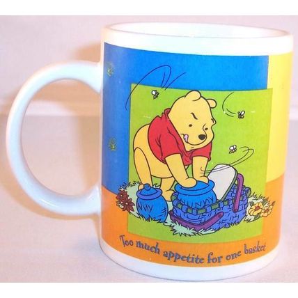 NEW Houston Harvest Disney Winnie the Pooh "Too Much Appetite..." Coffee Mug
