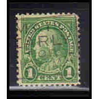 Used 632 1c Benjamin Franklin Barely Clears KA7188