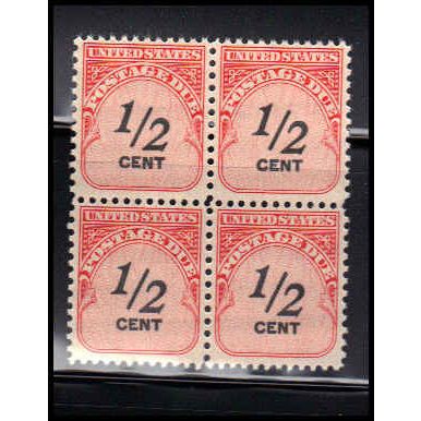 J88 1/2c Postage Due Fine MNH Blk/4 O7039