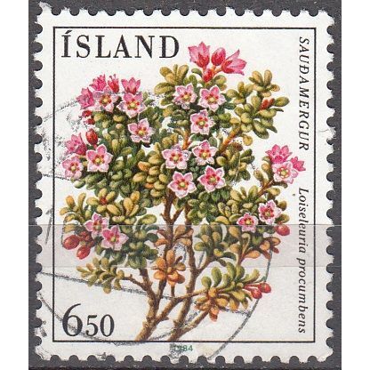 Island 1984 Michel 619 O Cote (2013) 0.30 Euro Azalée des Alpes Cachet rond