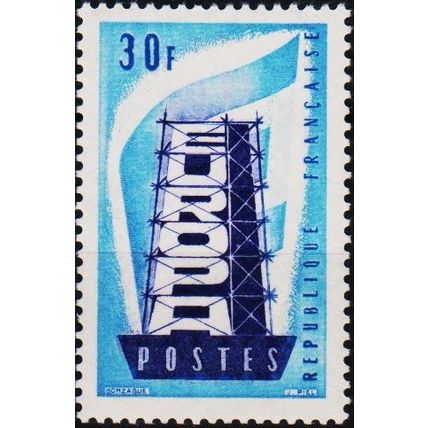 France. 1956 30f S.G.1302 Mounted Mint