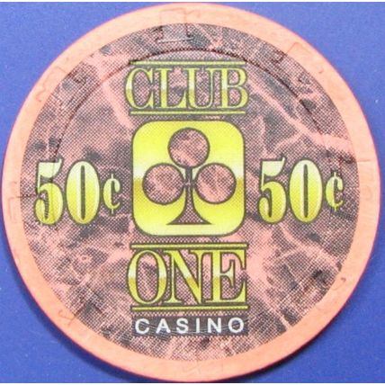 Club One. 50¢ Casino Chip. Fresno, CA. Y61.