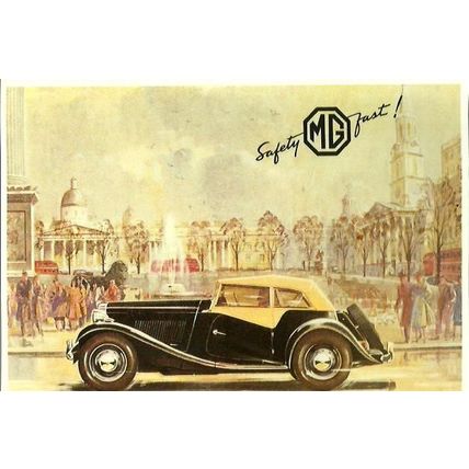 Advertising MG CARS Postcard (Mayfair BB 601)