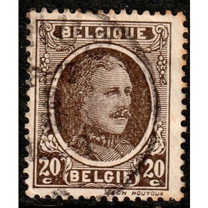 Belgium 1922 King Albert 20c Used Stamp.