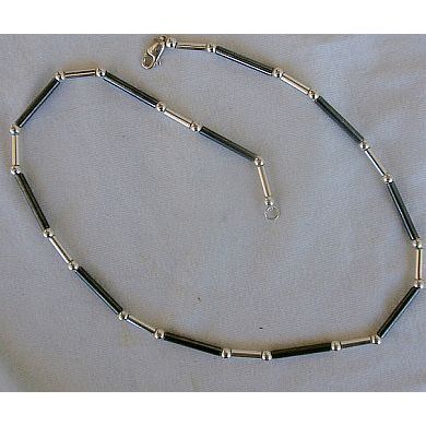Black and silver necklace