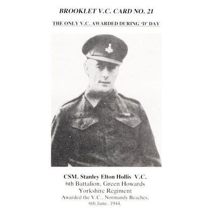 Stanley Hollis Green Howards Yorkshire Regiment WW2 Victoria Cross Postcard