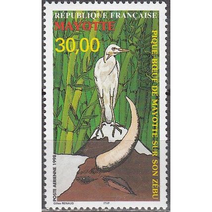 Mayotte 1998 Michel 45 Neuf ** Cote (2002) 18.00 € L'oiseau sur un zébu