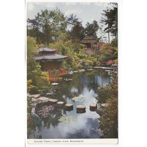Japanese Temple Compton Acres Bournemouth Dorset Postcard 5
