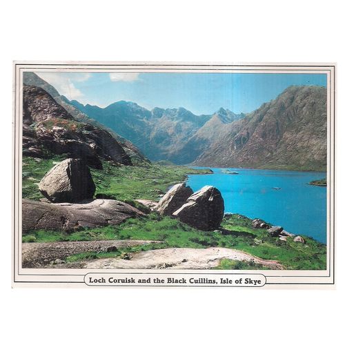 LOCH CORUISK, ISLE OF SKYE used vintage postcard by WHITEHOLM of Dundee =