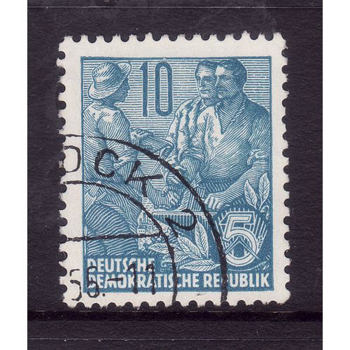 GERMANY EAST 1953 10pf BLUE SG E311 FINE USED
