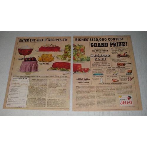 1963 Jell-O Gelatin Ad - Enter the Jell-O recipes-to-riches $120,000 contest