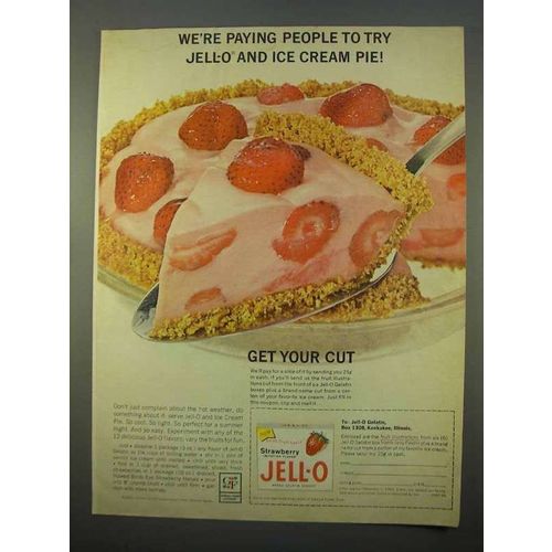 1963 Jell-O Gelatin Ad - Try Jell-O and Ice Cream Pie