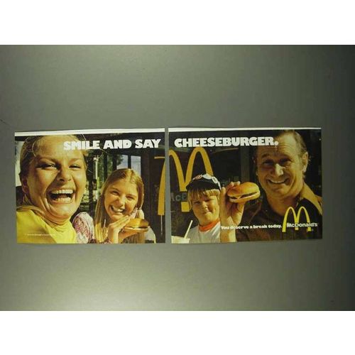 1972 McDonald's Restaurant Ad - Smile Say Cheeseburger