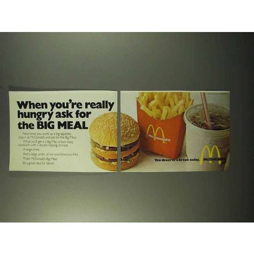 1972 McDonald's Restaurant Ad - Ask For The Big Meal