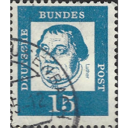 GERMANY, Martin Luther, 1483-1546, blue 1961, 15pf, #5