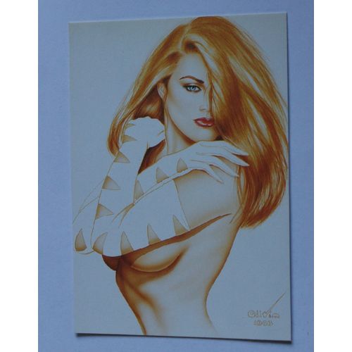 Olivia 3 Ladies, Leather & Lace Base trading card # 19 (A) 1994, Comic Images