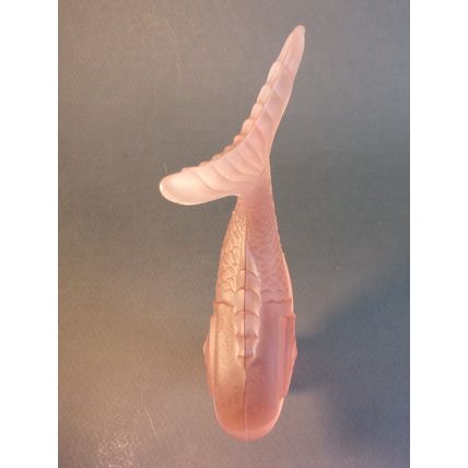 Art Deco Josef Inwald Pink Glass Fish Centrepiece Figure "Poisson Volant".