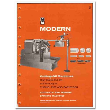 Modern Machine Tool Company 1965 vintage industrial catalog cutting